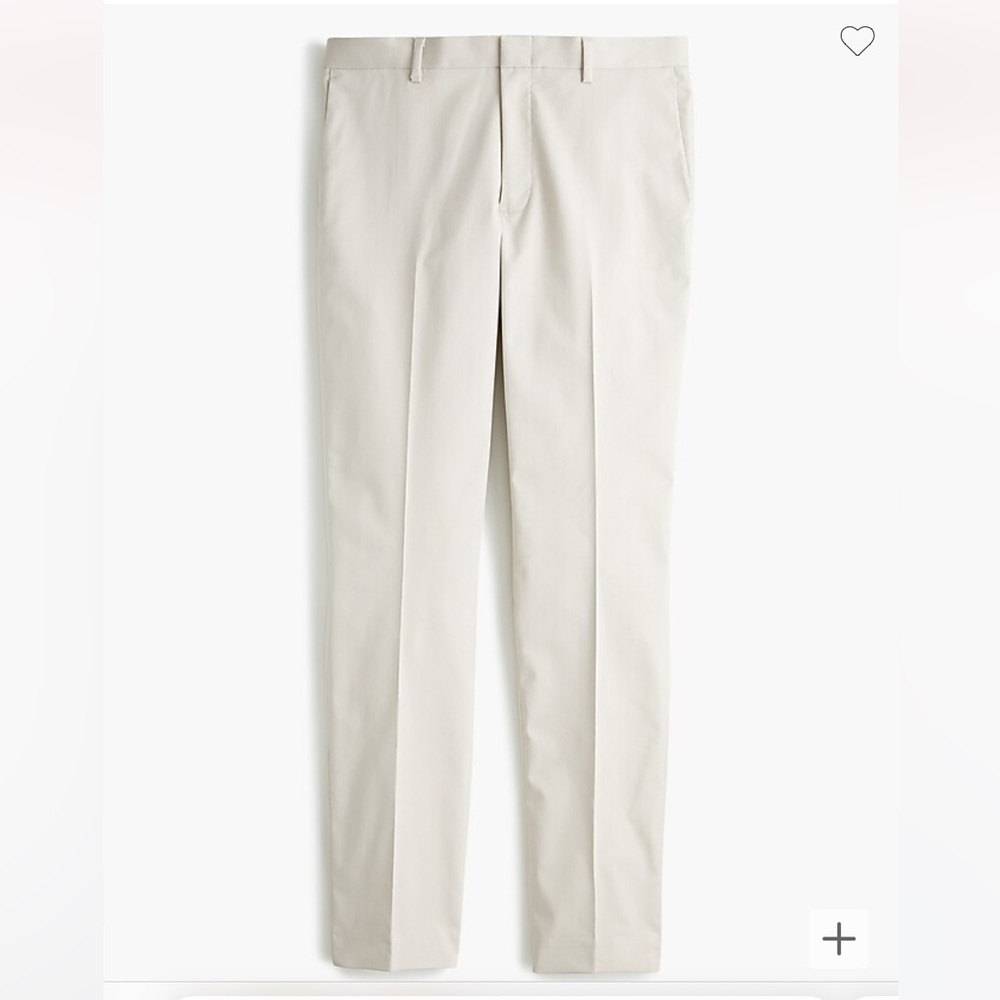 J Crew Mens Ludlow Slim Fit Dress Pant in 3XDRY Stretch Chino, Stone, NWT